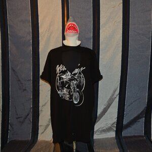 Torrid Western Ways Motorcycle Graphic Grunge Rocker Distressed Tee Shirt Size 2